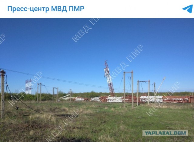 В Приднестровье взорваны две антенны на радиотелецентре
