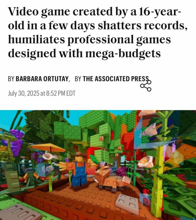 16-летний школьник создал за три дня симулятор фермы Grow a Garden в Roblox и заработал на нём более миллиарда рублей.