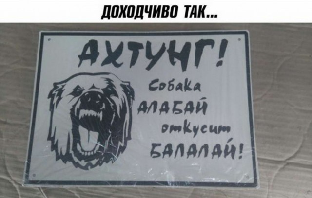Смешные объявления, надписи и вывески