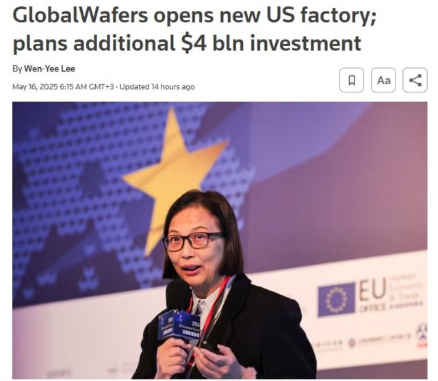 GlobalWafers запустил новый завод в Техасе и анонсировал дополнительные инвестиции в $4 млрд,