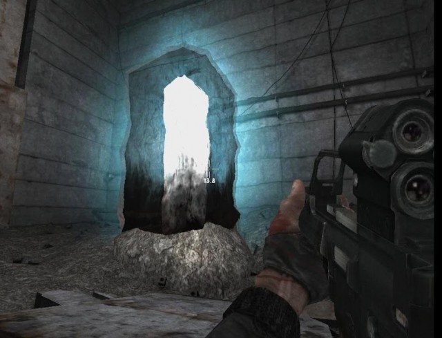 Внутри защитнго купола на Чернобыльской АЭС.