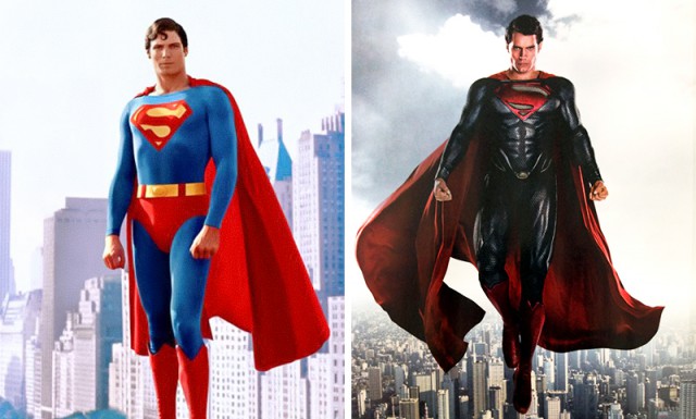 Знаменитые супергерои тогда и сейчас