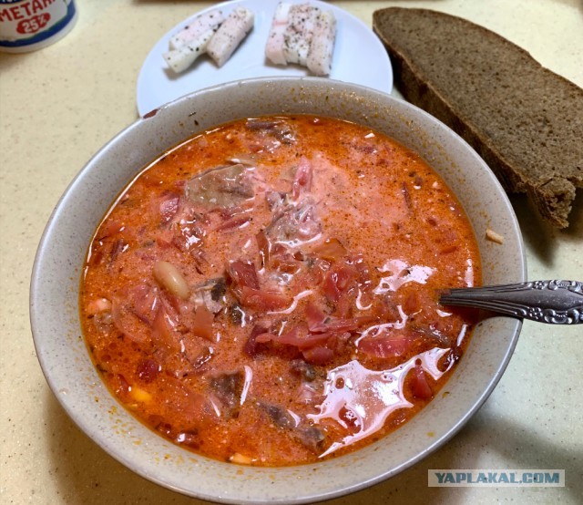Борщ с фасолью