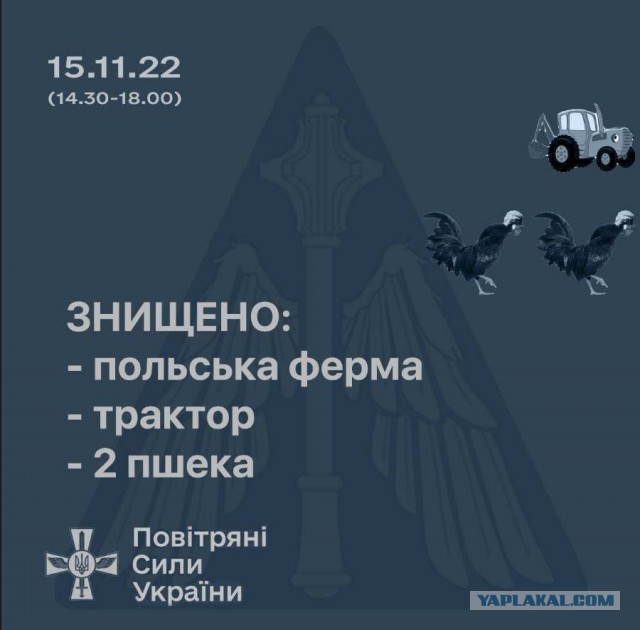 На территорию Польши попали две ракеты после обстрела Украины