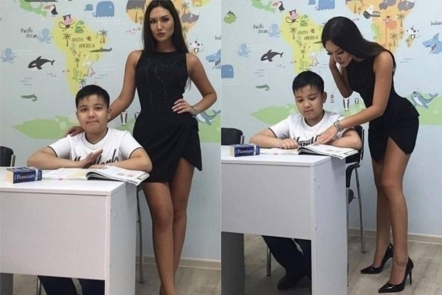 Ученики, проводившие свою учительницу домой на санях, растрогали пользователей Сети