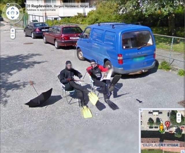 Норвежский прием автомобиля Google Street View