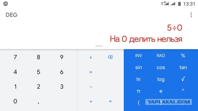 Почему нельзя делить на ноль?