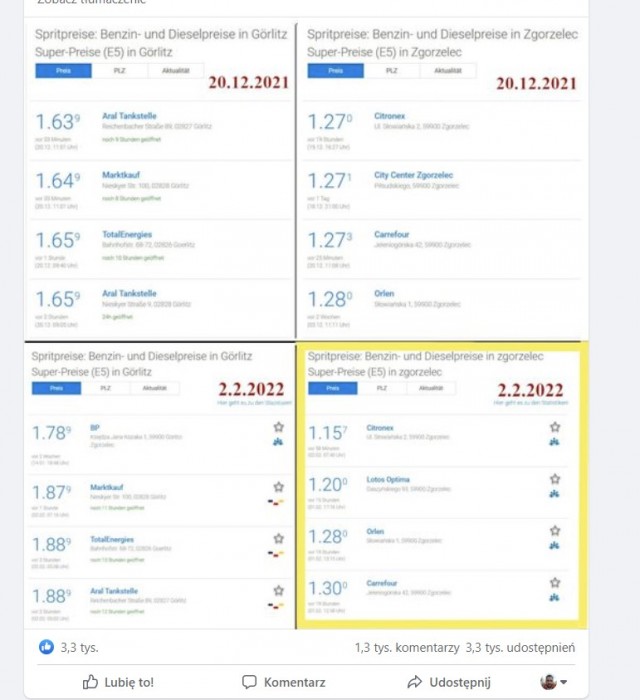 Цена на топливо в Германии