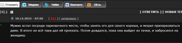 В Туле мужик избил девушку из-за припаркованной машины