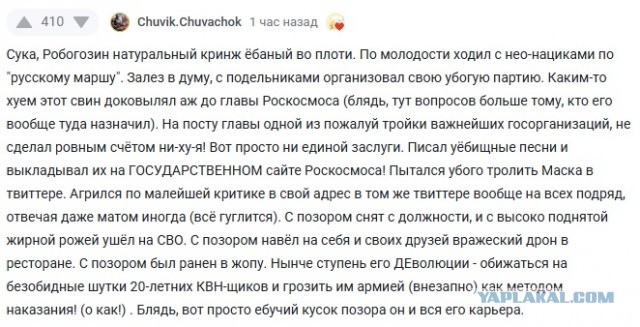 Пельш ответил Рогозину