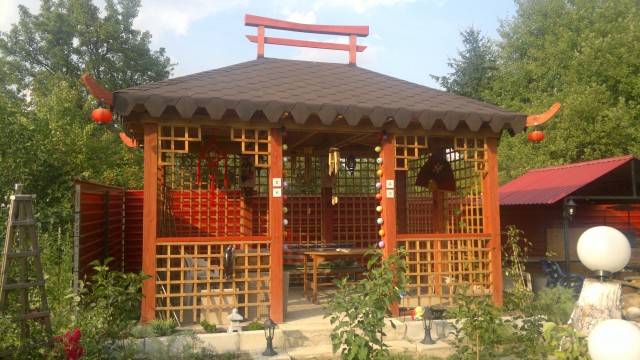 Завершение запила беседки