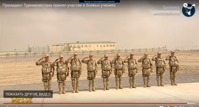 "Туркменский Рэмбо". Президент Туркменистана принял участие в боевых учениях