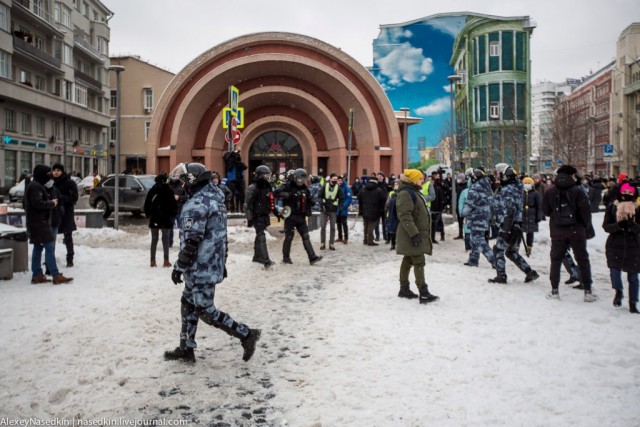 Москва. 31.01.2021. Полицейское безумие