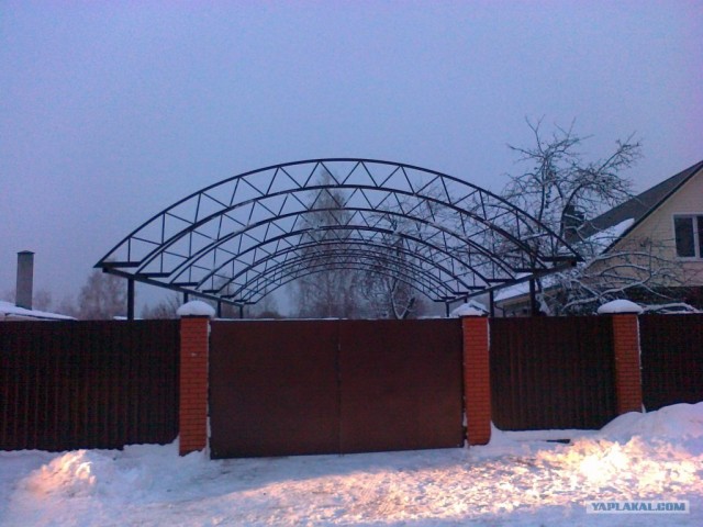 Как собираются навесы под машины