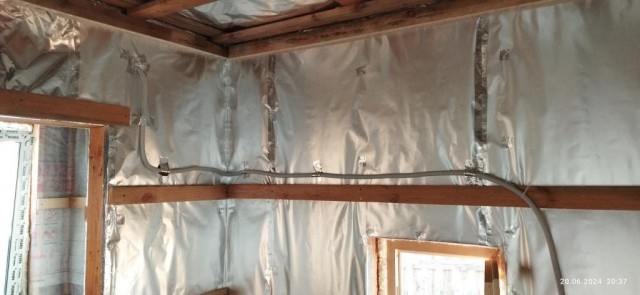 Дачный домик с баней часть 2