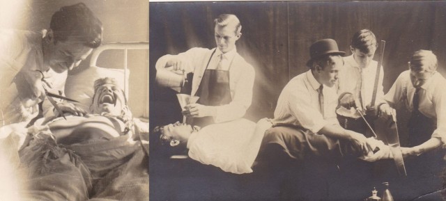 Имитация насилия в винтажной фотографии