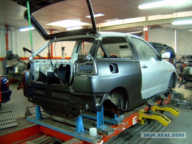 Ремонт автомобиля со сложным перекосом.