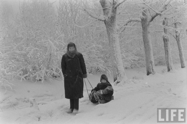 Американские туристы в Ленинграде зимой 1955-1956г