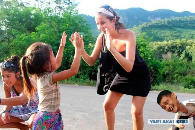 Фотожаба: любопытный парень