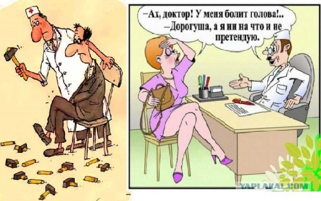 Классификация врачей по специализациям в карикатурах