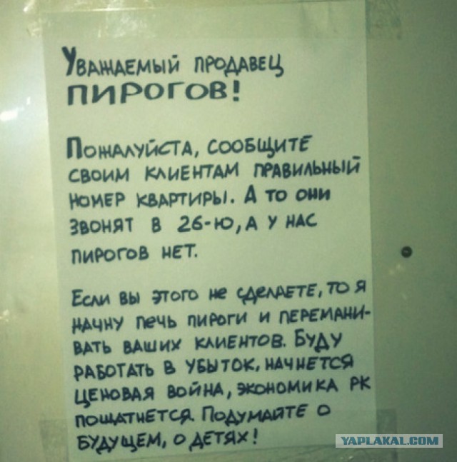 15 душевных объявлений из наших подъездов