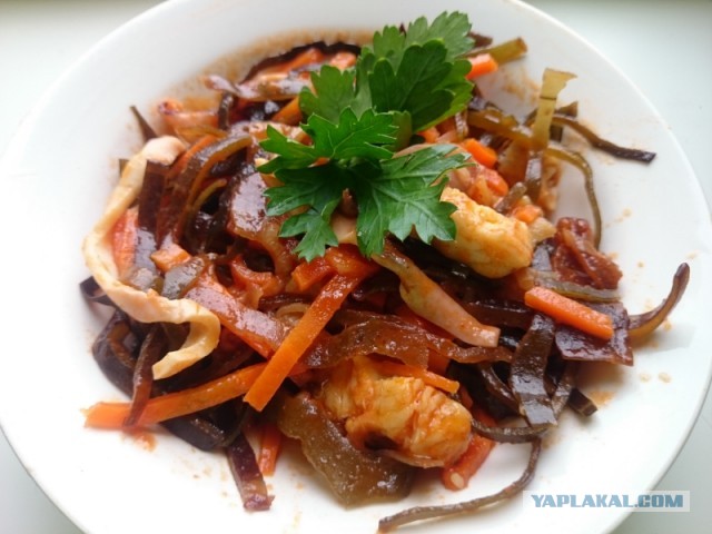 #ДРЯПнем! Или Кулинары поздравляют ЯП с ДР! Солянка из морской капусты с кальмаром