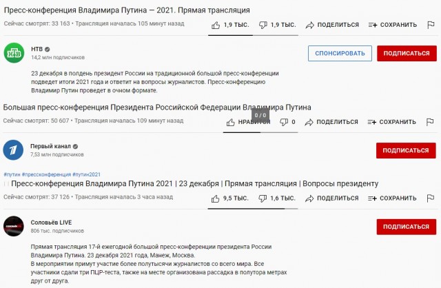Большая пресс-конференция Владимира Путина — 2021