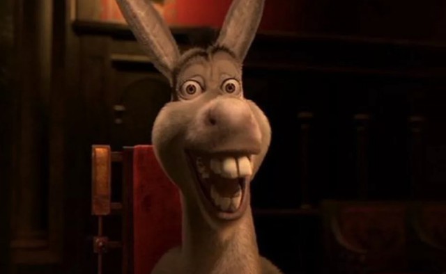 Картинки осла из шрека с широкой улыбкой