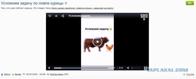 Усложним задачу по ловле курицы
