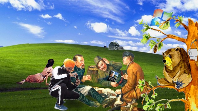 Фотожаба: Три соседа на привале
