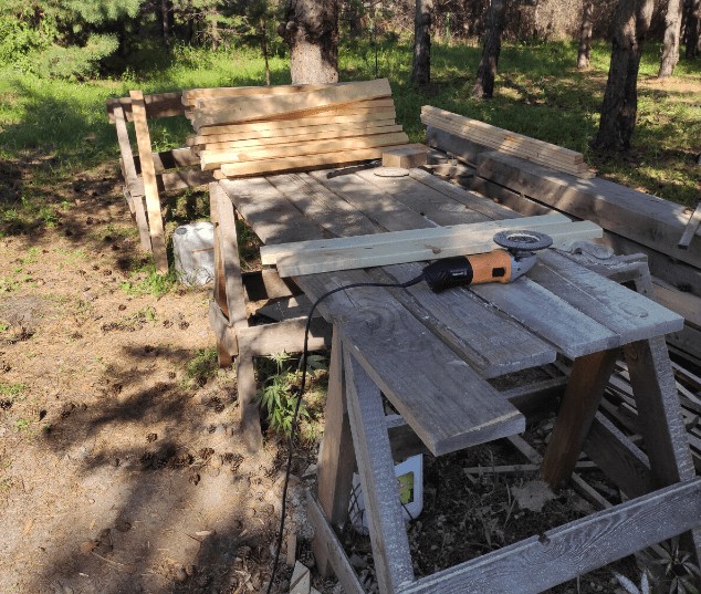 Переносная (мобильная) садовая дорожка из дерева