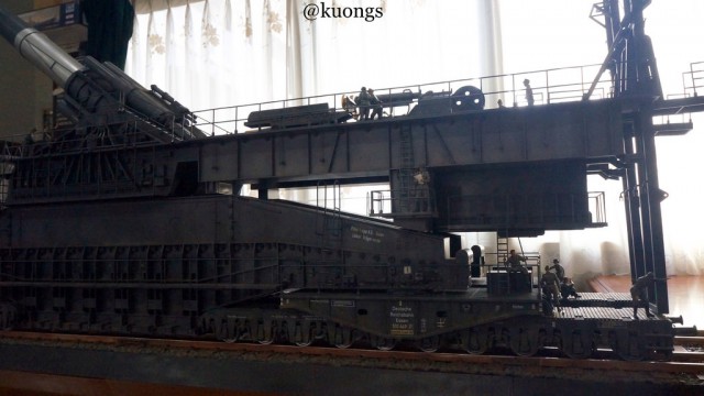 Диорама тяжелой немецкой пушки «Дора»