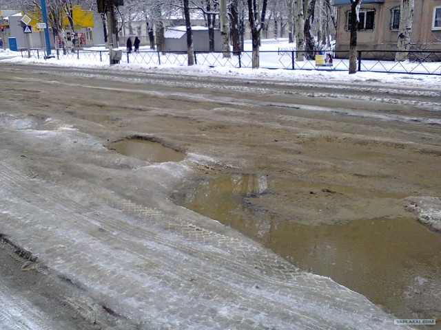 Вот такие вот дороги в Горловке!