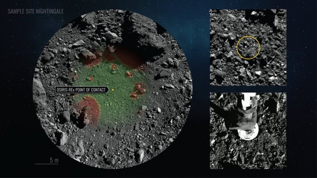 NASA показало «эпохальное» видео отбора образцов с Бенну