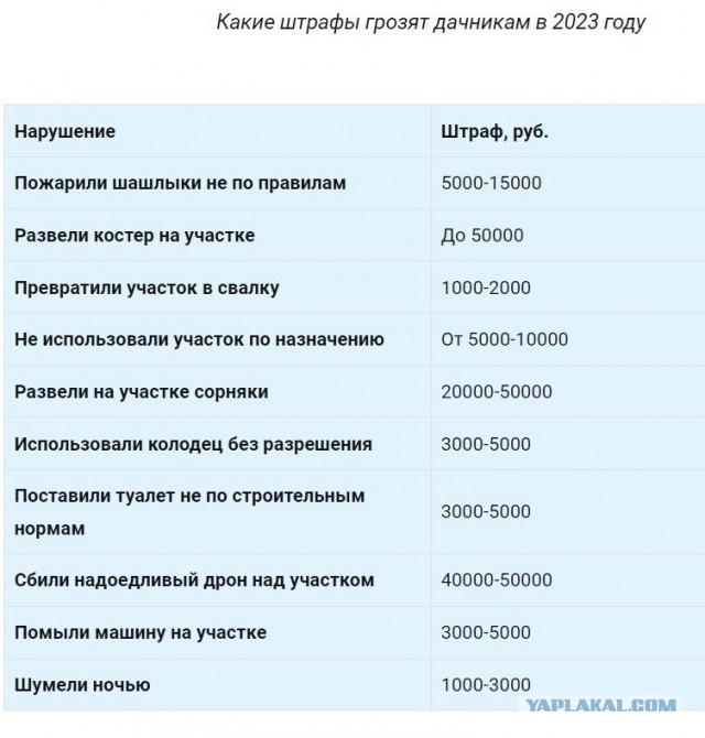 Дать с дачи: какие штрафы ждут садоводов в 2023 году