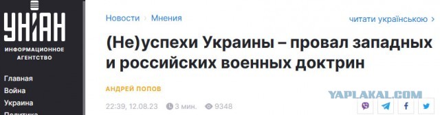На Украине назвали виновных в провале контрнаступления ВСУ