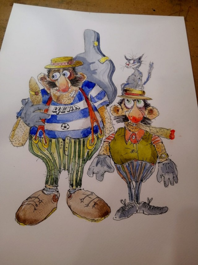 И опять трудноузнаваемые персонажи от малоизвестного художника