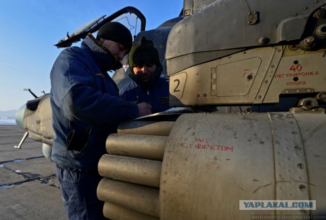 Тренировочные полеты боевых вертолетов Ка-52