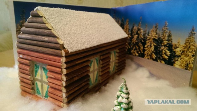 Поделка с ребенком 6 лет. Зимний дом