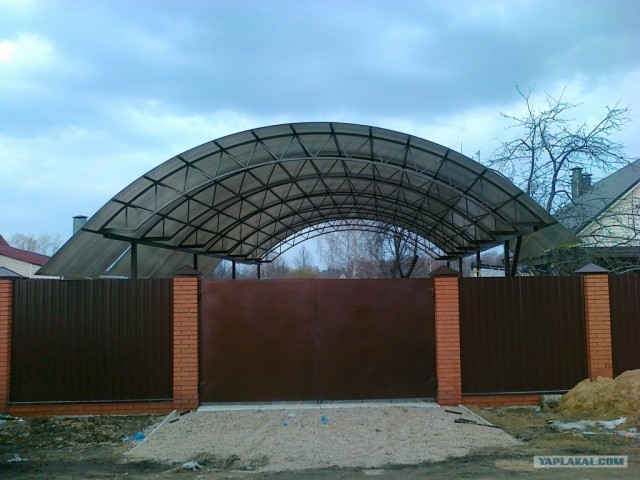 Как собираются навесы под машины