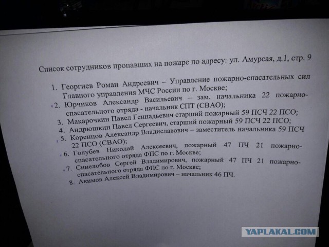 Обнаружены тела восьмерых пожарных, тушивших пожар на складе в Москве
