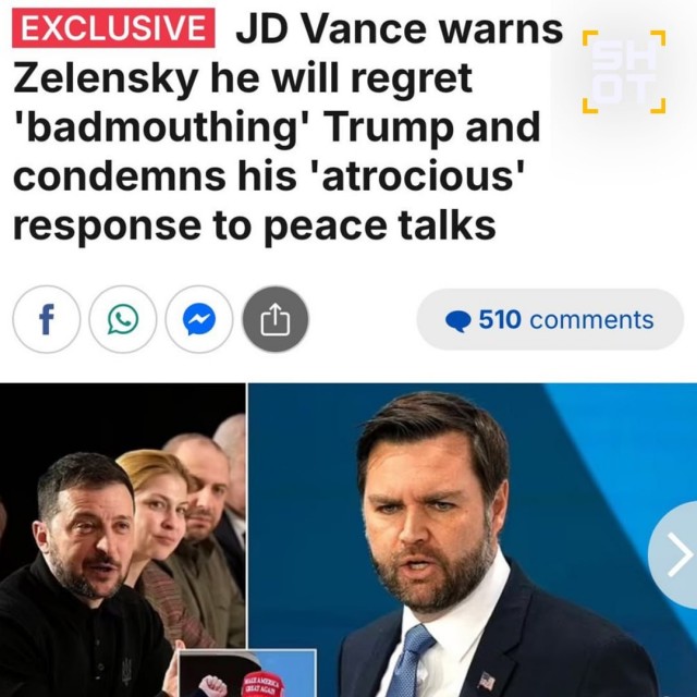 Пошла вода горячая: Вэнс жестко предупредил Зеленского об ответе за поливание грязью Трампа