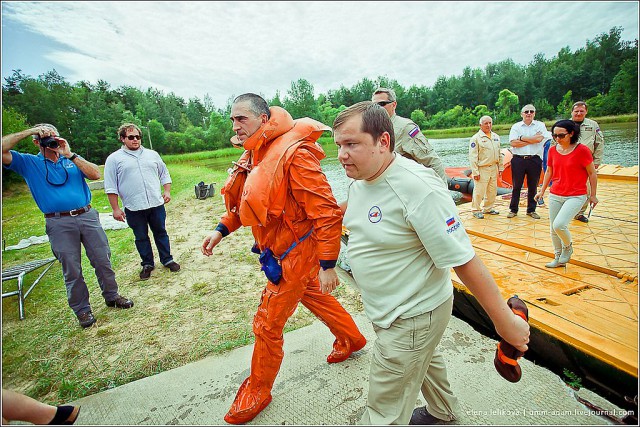 Тренировка космонавтов. "Водные процедуры"