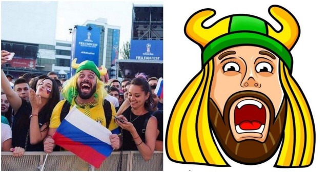 «Русский с демоническим взглядом»: инженер из Самары стал мемом в Бразилии из-за кадра с флагом на ЧМ-2018