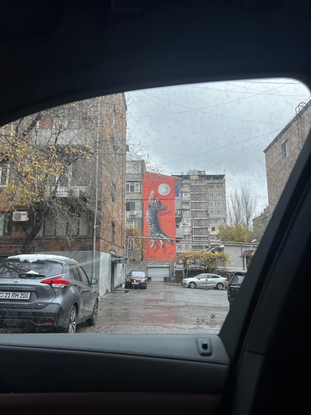 Мурал с котэ для котовторника