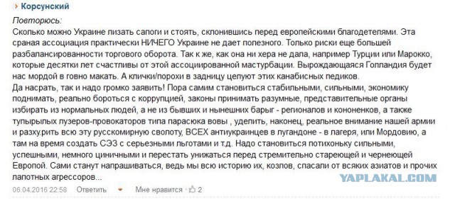СМИ: 64% голландцев высказались против ассоциации Украины с ЕС