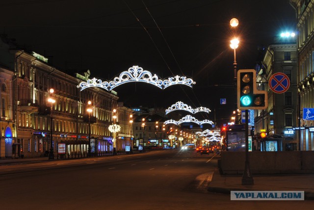 Новогодние огни Питера 2016