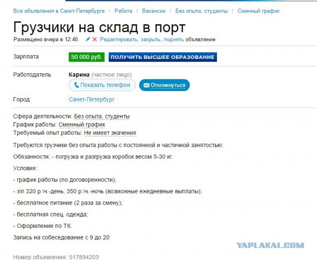 В поисках работы