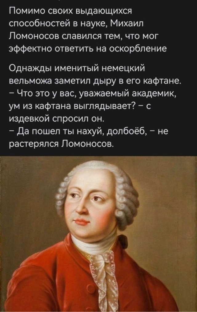 Какие факты из биографии Ломоносова не рассказывали в СССР