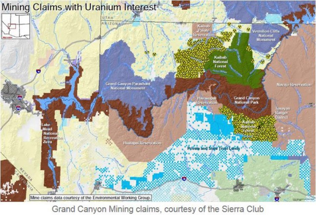 Гранд Каньон в США - древний карьер по промышленной добыче урана